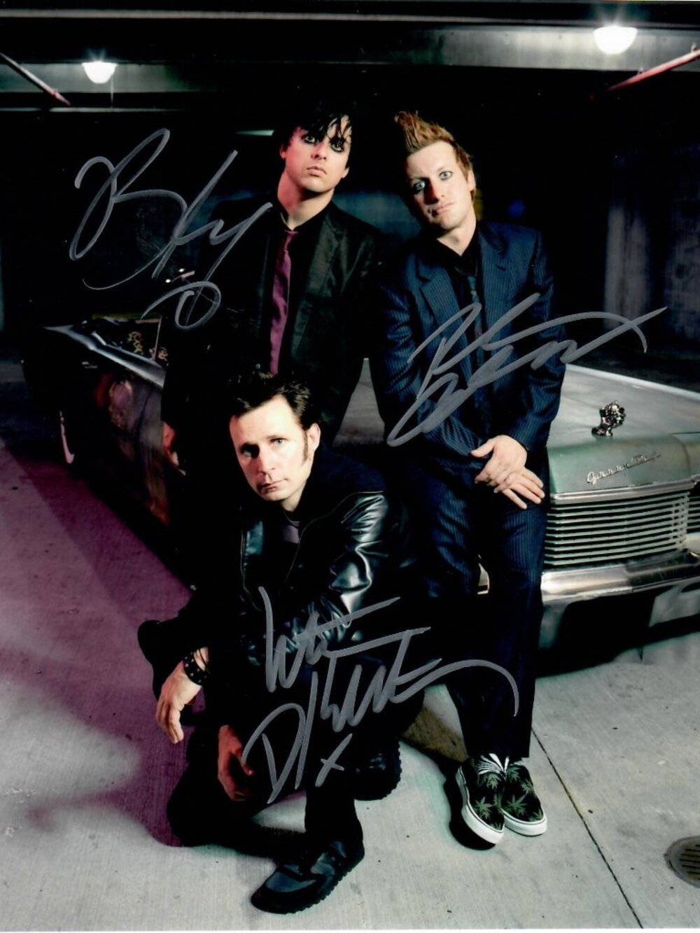Green Day Billie Joe Armstrong Mike Dirnt Tre' Cool Signed 8X10 Photo